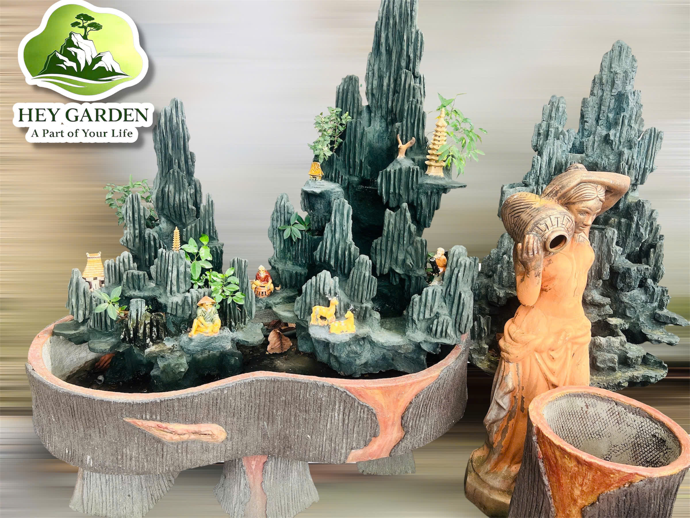 Rock Garden Display at a Store in Bình Dương