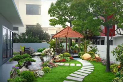 Gợi Ý Trang Trí Lối Đi Sân Vườn Đẹp Theo Xu Hướng Mới 2026