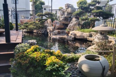 Rockery Waterfall Landscape – Natural Beauty Inspiring Prosperity
